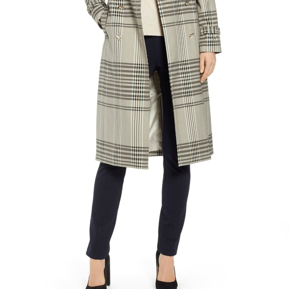 Ted Baker London Buckle Cuff Check Trench Coat - Picture 6 of 8